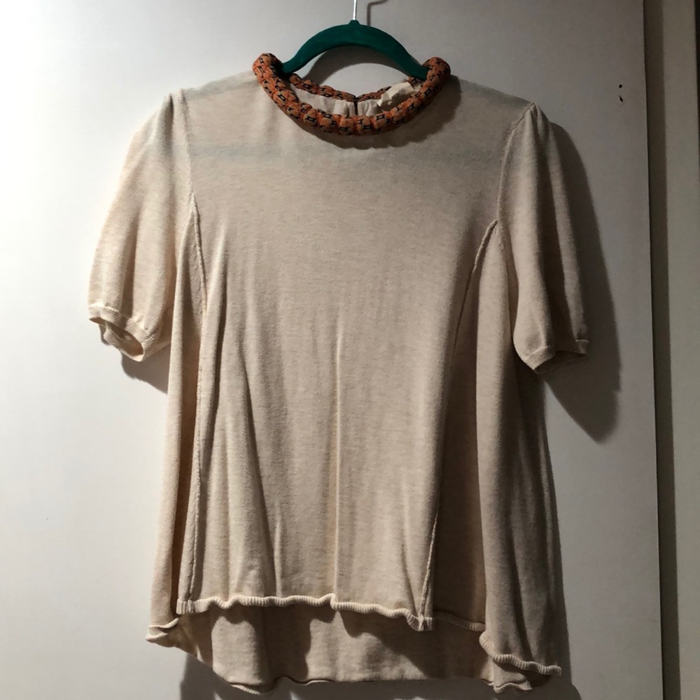 Anthropologie Collared Top size Large
